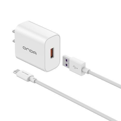 

ONDA A24+XC39 22W USB Fast Charging Power Adapter with Type-C Data Cable