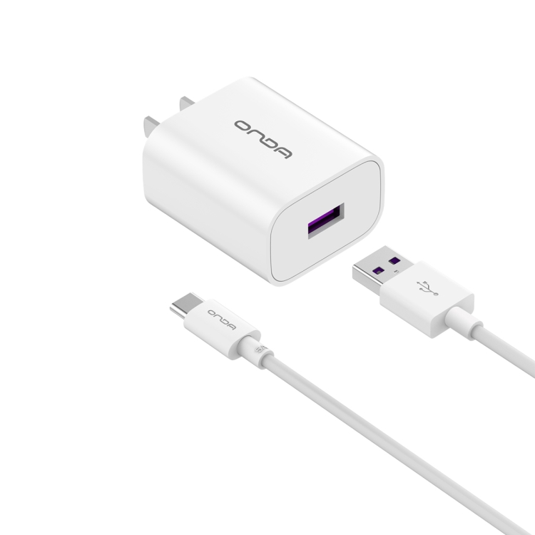 

ONDA A25+XC39 18W USB Fast Charging Power Adapter with Type-C Data Cable