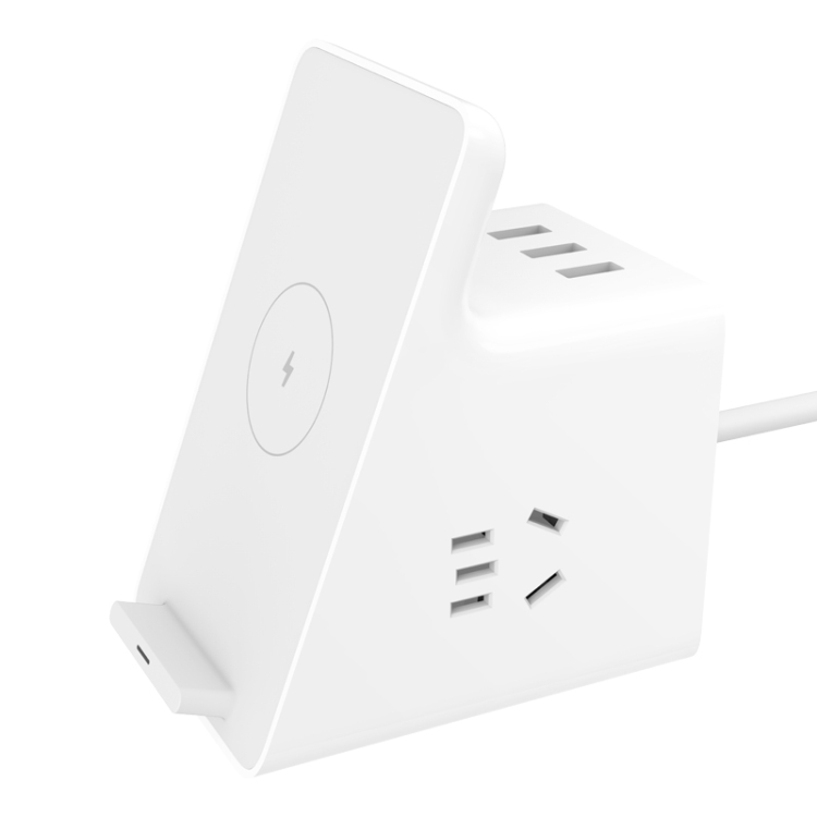 

Original Xiaomi 10W Vertical Wireless Charger Socket with 3 USB Ports & Power Switch, Cable Length: 1.5m, CN Plug (White)