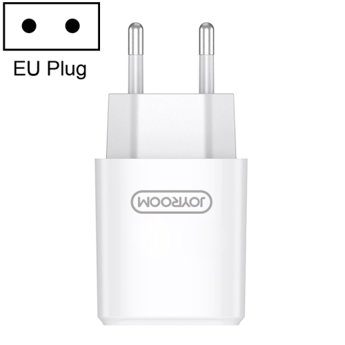 

JOYROOM L-M226 2.4A Dual USB Ports Travel Charger, EU Plug for iPhone 11 Pro Max / iPhone 11 Pro / iPhone 11 / iPhone X / iPhone 8 & 8 Plus / iPhone 7 & 7 Plus / 6& 6 Plus / 6S & 6S Plus and other iPhone & iPad (White)