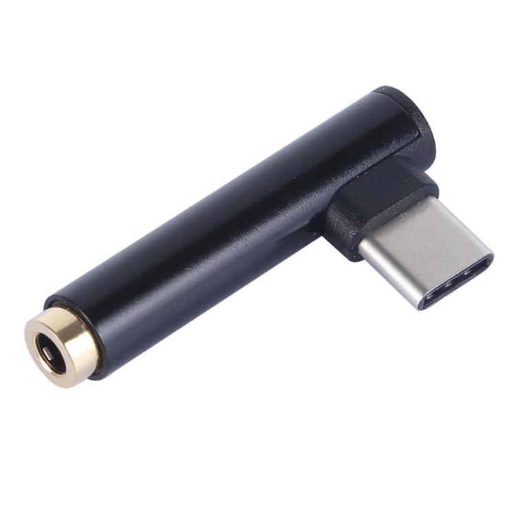 

Type-C Male to 3.5mm Female L-type Stereo Audio Headphone Jack Adapter(Black)