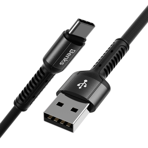 

Benks D38 USB-C / Type-C Nylon Cloth Texture Braided Data Cable, Support Charging & Data Transmission, Cable Length: 1.2m