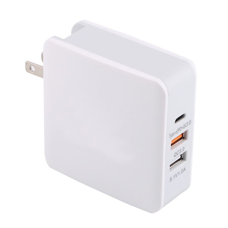 

LN45 68W QC 3.0 / PD USB-C / Type-C + QC 3.0 USB + USB Ports Foldable Charger, US Plug