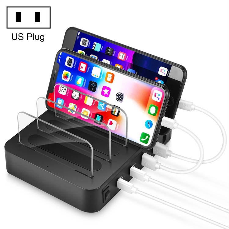 

016PD 45W PD USB-C / Type-C + 18W PD USB-C / Type-C + 18W QC 3.0 USB + USB Ports Smart Charger with Detachable Bezel, US Plug