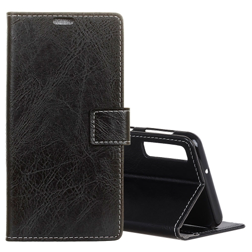 

Retro Crazy Horse Texture Horizontal Flip Leather Case for Galaxy A7 (2018), with Holder & Card Slots & Wallet (Black)