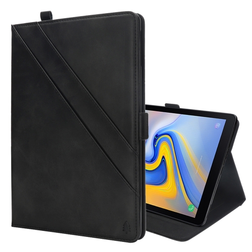 

Horizontal Flip Double Holder Leather Case for Galaxy Tab A 10.5 T590 / T595, with Card Slots & Photo Frame & Pen Slot(Black)