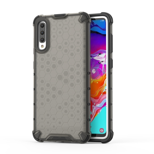 

Shockproof Honeycomb PC + TPU Case for Galaxy A70 (Black)