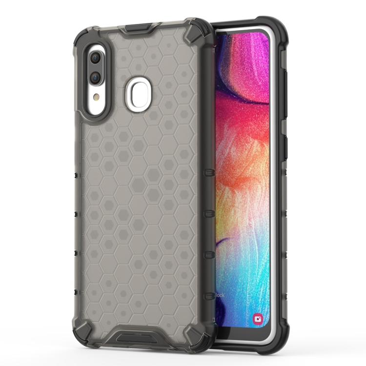 

Shockproof Honeycomb PC + TPU Case for Galaxy A30 (Black)