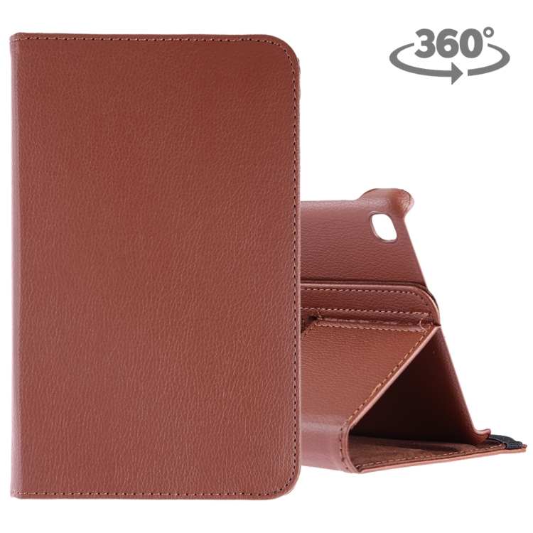 

Litchi Texture Horizontal Flip 360 Degrees Rotation Leather Case for Galaxy Tab A 8 (2019) / P200 / P205, with Holder (Brown)