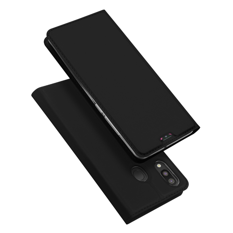 

DUX DUCIS Skin Pro Series Horizontal Flip PU + TPU Leather Case for Galaxy M20, with Holder & Card Slots (Black)
