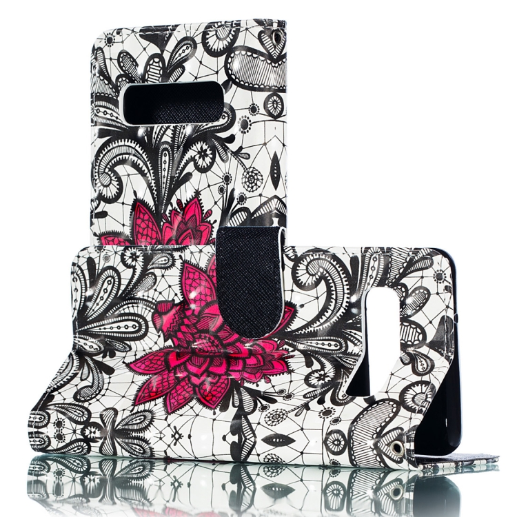 

3D Lace Flower Pattern Horizontal Flip PU Leather Case for Galaxy S10, with Holder & Card Slots & Wallet & Photo Frame