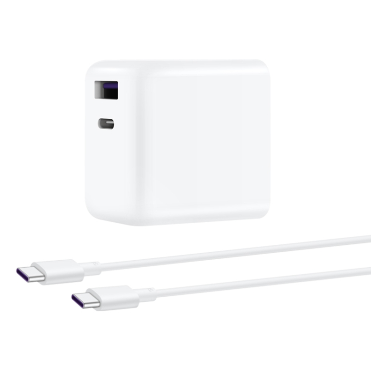 

Original Huawei USB + USB-C / Type-C Interface Super Fast Charge GaN Dual Port Charger (Max 65W) (White)