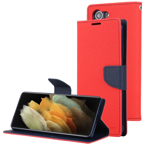 For Samsung Galaxy S21 5G GOOSPERY FANCY DIARY Horizontal Flip PU Leather Case with Holder & Card Slots & Wallet (Red)