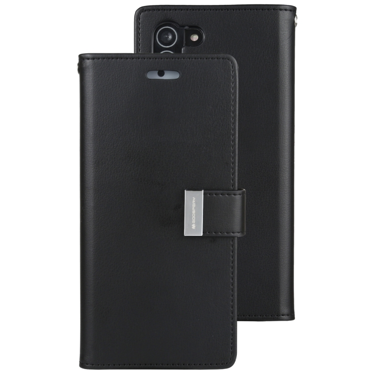 

For Samsung Galaxy S21+ 5G GOOSPERY RICH DIARY PU + TPU Crazy Horse Texture Horizontal Flip Leather Case with Card Slots & Wallet (Black)