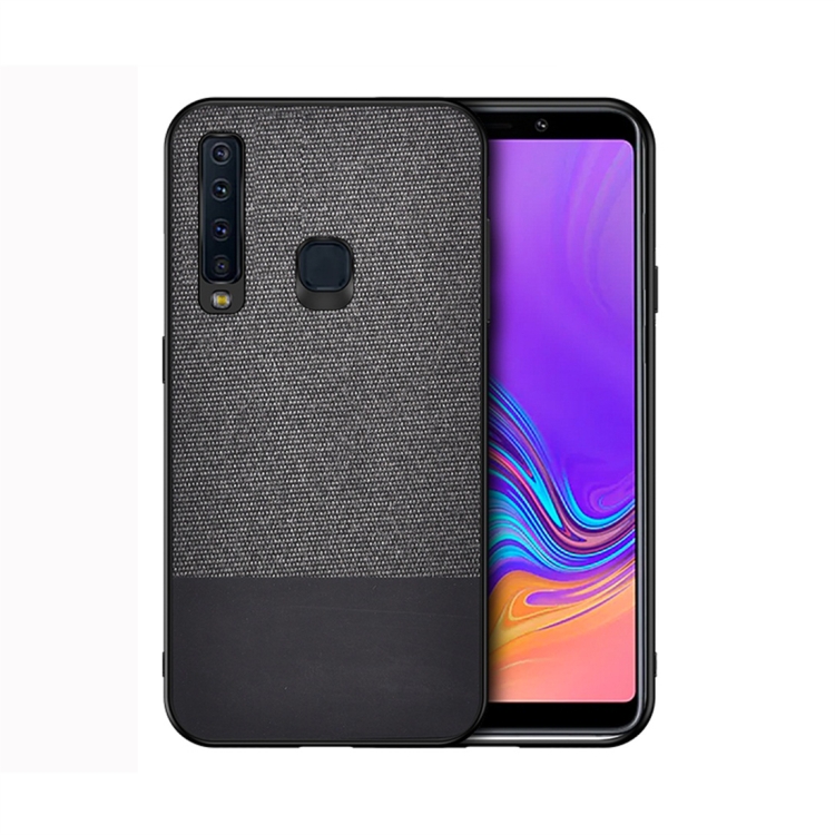 

Shockproof Splicing PU + Cloth Protective Case for Galaxy A9 (2018) (Black)