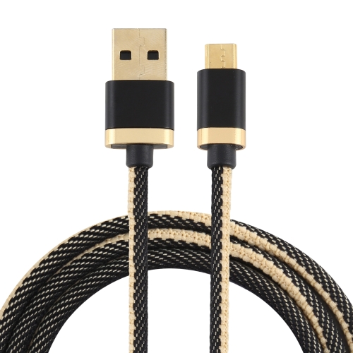 

3A USB to Micro USB Two-color Braided Data Cable, Cable Length: 1m (Black)