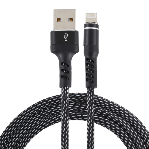 

2A USB to 8 Pin Two-color Braided Data Cable, Cable Length: 1m(Black)