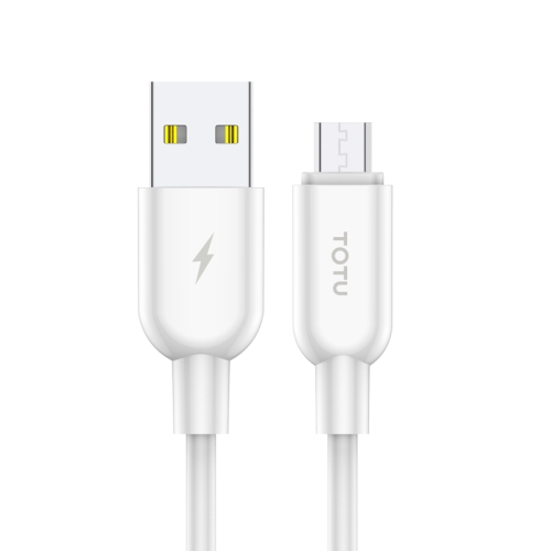 

TOTUDESIGN BM-004 Rhinoceros Series 2.4A USB to Micro USB PC + ABS + TPE Charging Data Sync Cable, Length: 1m (White)