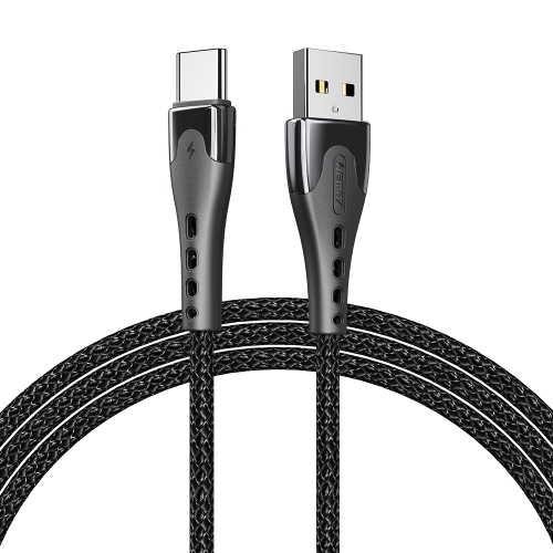 

REMAX RC-150a KAWAY Series 1m 2.4A USB to USB-C / Type-C Aluminum Alloy Braid Fast Charging Data Cable(Black)