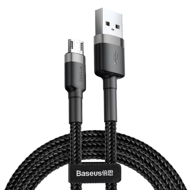 

Baseus 2A Micro Cafule Tough Charging Cable, Length: 3m(Black Grey)