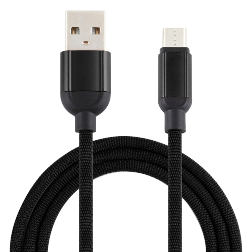 

3A USB to Micro USB Braided Data Cable, Cable Length: 1m (Black)