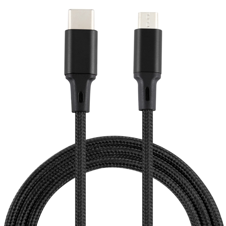 

2A USB to Micro USB Braided Data Cable, Cable Length: 1m (Black)
