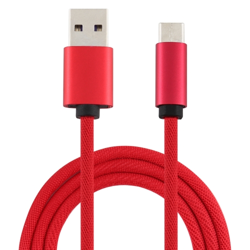 

5A USB to USB-C / Type-C Super Fast Charging Braided Data Cable, Cable Length: 1.8m (Red)