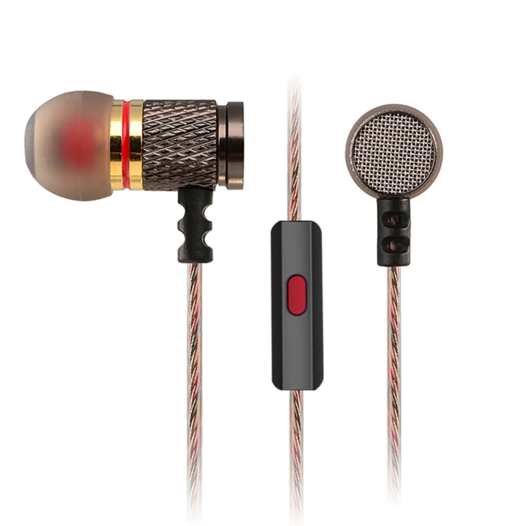 

KZ EDR1 3.5mm Rear Mesh Design In-Ear Style Wire Control Earphone, For iPhone, iPad, Galaxy, Huawei, Xiaomi, LG, HTC and Other Smart Phones(Gold)
