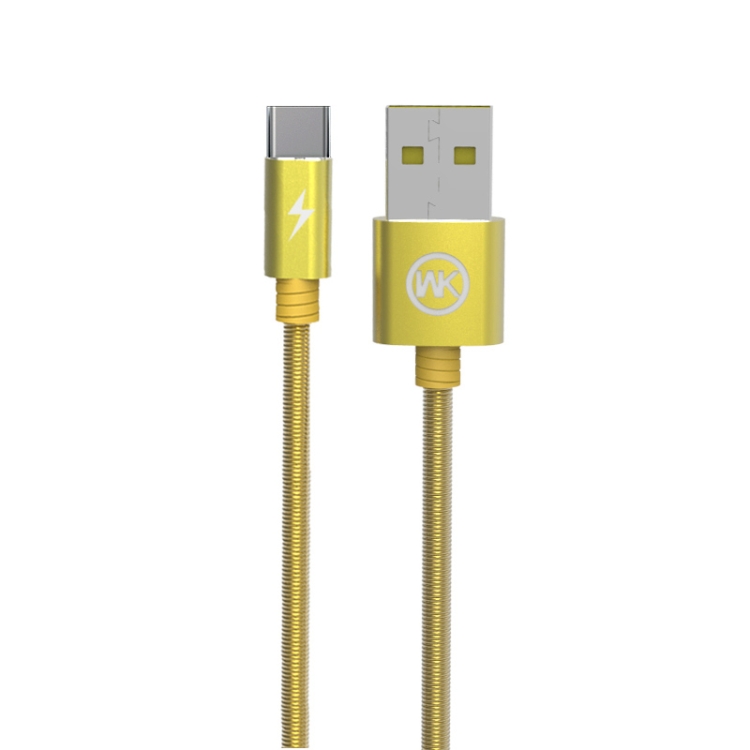 

WK WDC-013a 2.4A Type-C / USB-C Kingkong Fast Charging Data Cable, Length: 1m(Gold)