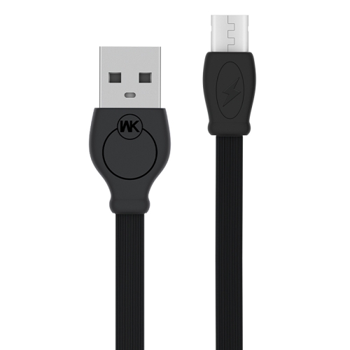 

WK WDC-023m 2.4A Micro USB Fast Charging Data Cable, Length: 1m(Black)