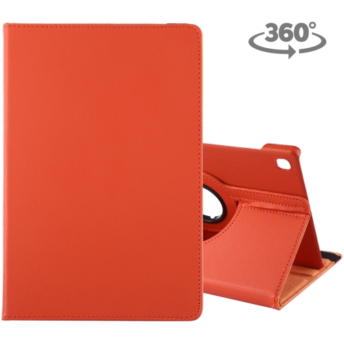 

Litchi Texture Horizontal Flip 360 Degrees Rotation Leather Case for Galaxy Tab S5e 10.5 T720 / T725, with Holder(Orange)