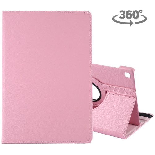 

Litchi Texture Horizontal Flip 360 Degrees Rotation Leather Case for Galaxy Tab S5e 10.5 T720 / T725, with Holder(Pink)