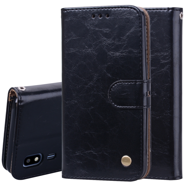 

Business Style Oil Wax Texture Horizontal Flip Leather Case for Galaxy A2 Core, with Holder & Card Slots & Wallet (Black)
