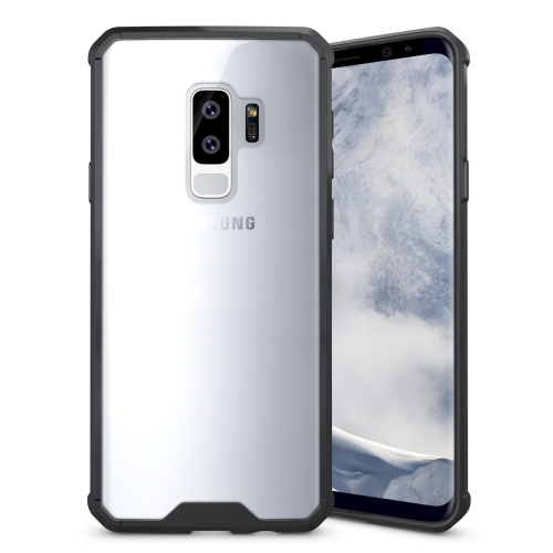 

For Galaxy S9+ Acrylic + TPU Shockproof Transparent Armor Protective Back Cover Case(Black)