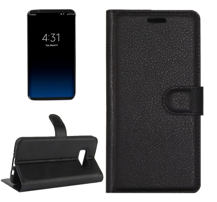 

For Galaxy S8 + / G955 Litchi Texture Horizontal Flip Leather Case with Magnetic Buckle & Holder & Card Slots & Wallet(Black)