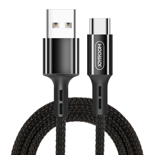 

JOYROOM S-M351 ZHIYA Series 1m Fabric Braided Cord USB to Type-C Data Sync Charge Cable, For Galaxy, Huawei, Xiaomi, LG, HTC and Other Smart Phones(Black)