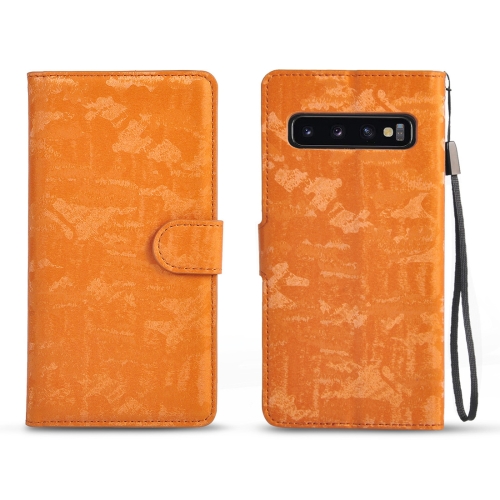 

Horizontal Flip 3D Gradient Color PU + TPU Leather Case for Galaxy S10, with Holder & Card Slots & Photo frame (Orange)