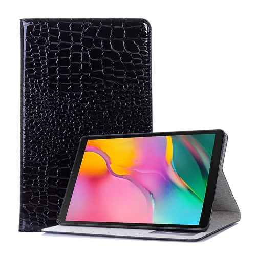 

Crocodile Texture Horizontal Flip Leather Case for Galaxy Tab A 10.1 (2019) T510 / T515, with Holder & Card Slots & Wallet(Black)