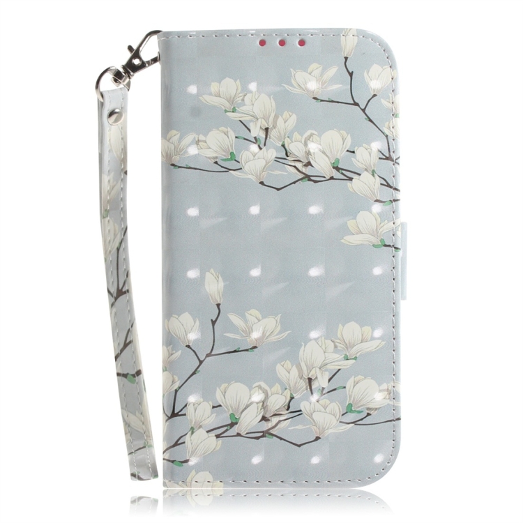 

Magnolia Pattern 3D Coloured Drawing Horizontal Flip Leather Case for Galaxy A70, with Holder & Card Slots & Wallet