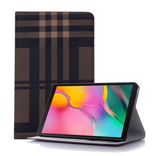 

Plaid Texture Horizontal Flip Leather Case for Galaxy Tab A 8 (2019) P200 / P205, with Holder & Card Slots & Wallet (Coffee)