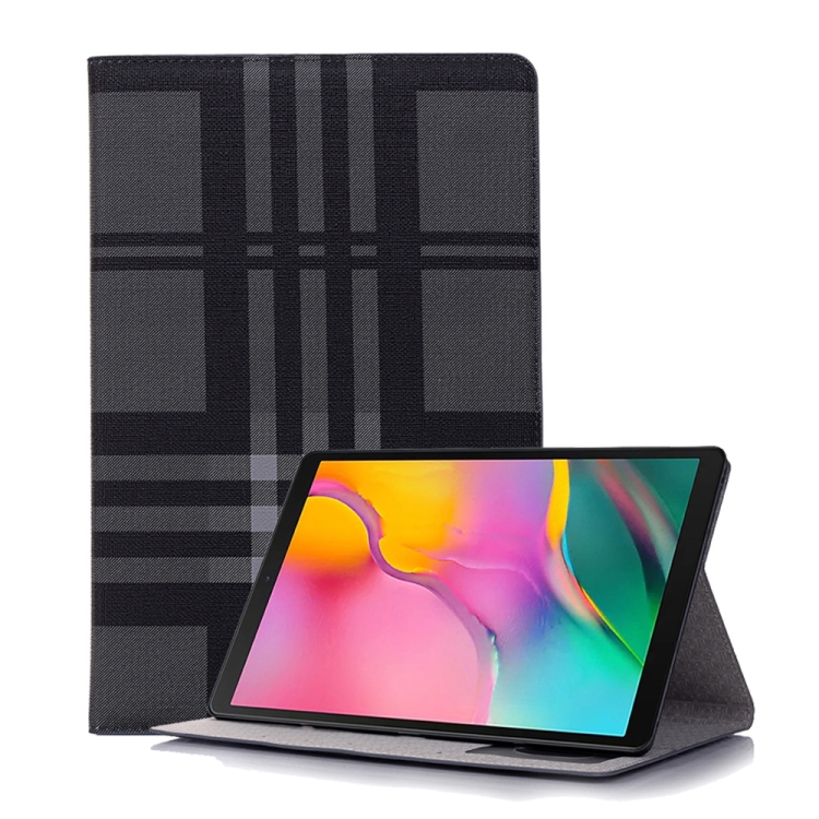 

Plaid Texture Horizontal Flip Leather Case for Galaxy Tab S5e 10.5 T720 / T725, with Holder & Card Slots & Wallet (Grey)