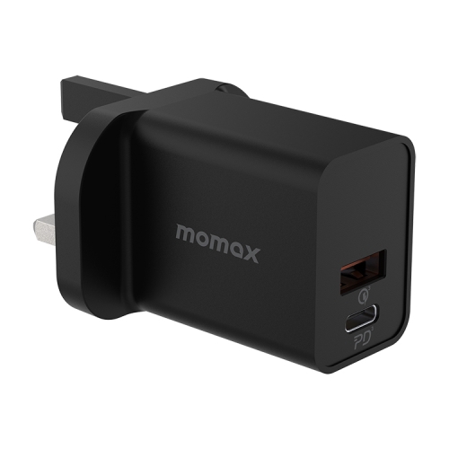 

Momax UM18 30W PD Noob USB + USB-C / Type-C Quick Charger, Plug Type: UK Plug(Black)