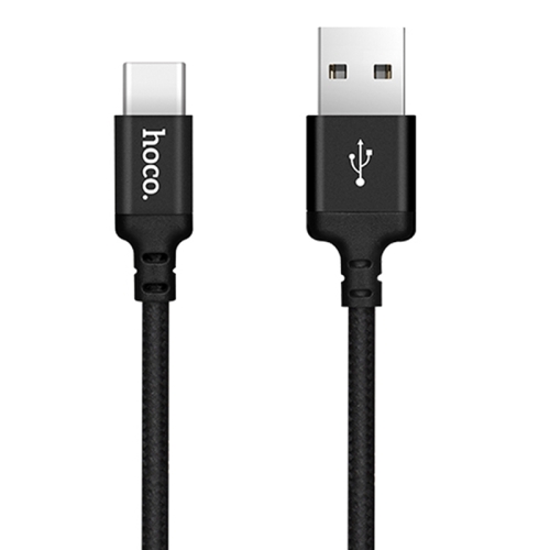 

hoco X14 1m Nylon Braided Aluminium Alloy USB-C / Type-C to USB Data Sync Charging Cable for Samsung Galaxy S8 & S8 + / LG G6 / Huawei P10 & P10 Plus / Oneplus 5 and other Smartphones (Black)