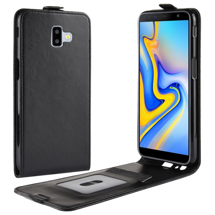 

Business Style Vertical Flip TPU Leather Case for Galaxy J6+, with Card Slot (Black)
