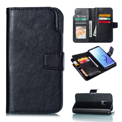 

Litchi Texture Horizontal Flip Leather Case for Galaxy S9, with Holder & Nine Card Slots & Wallet(Black)