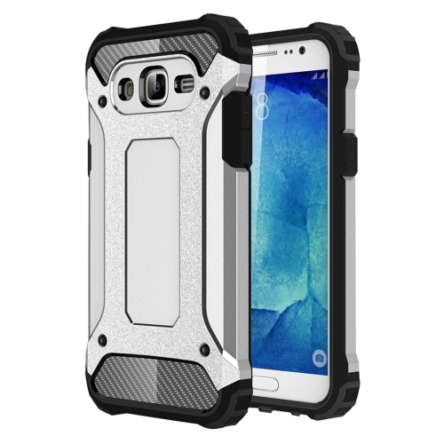 

For Galaxy J5 / J500 Tough Armor TPU + PC Combination Case(Silver)