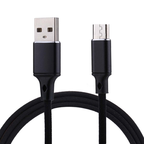 

1m 2A Output USB to Micro USB Nylon Weave Style Data Sync Charging Cable, For Samsung, Huawei, Xiaomi, HTC, LG, Sony, Lenovo and other Smartphones(Black)