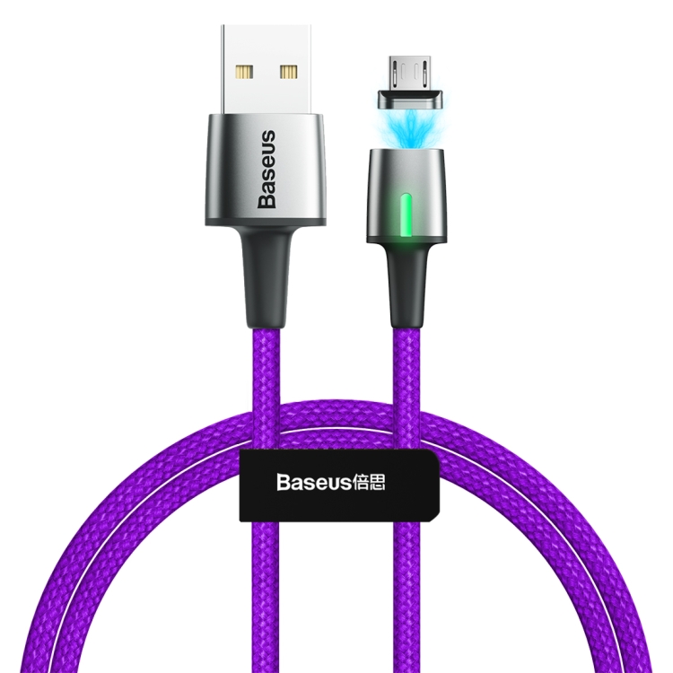

Baseus 2.4A Micro USB Zinc Magnetic Charging Cable, Length: 1m(Purple)