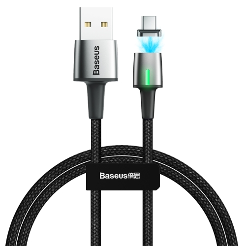 

Baseus 3A Type-C / USB-C Zinc Magnetic Charging Cable, Length: 1m(Black)