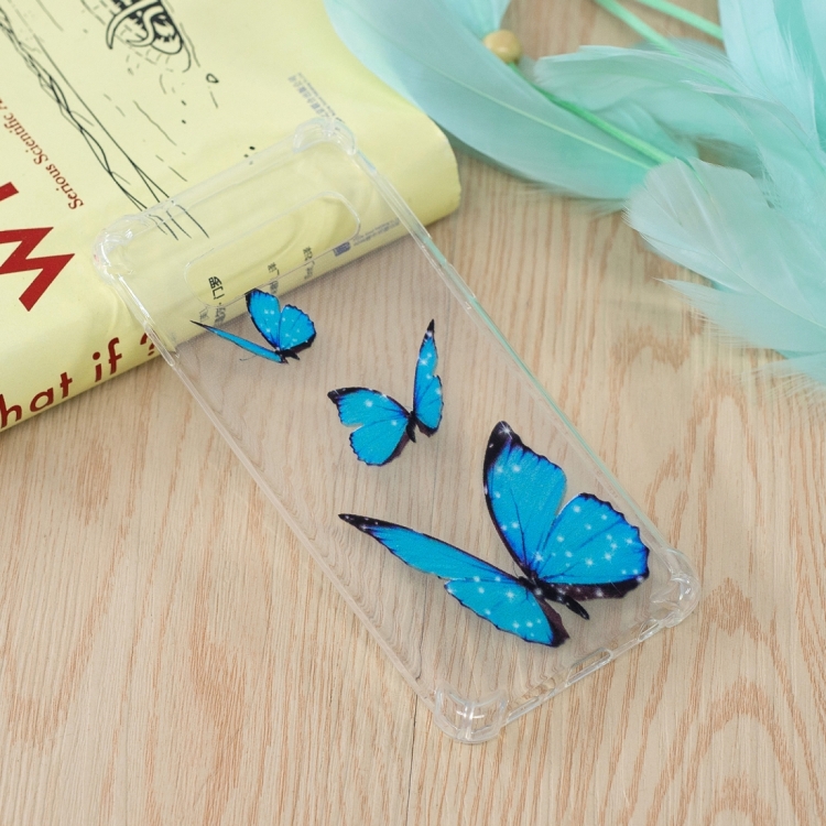 

Blue Butterfly Pattern Oil Embossed TPU Case for Galaxy S10